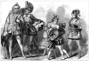 Een scène uit The Babes in the Wood, in Covent Garden Theatre, Londen, 1875
