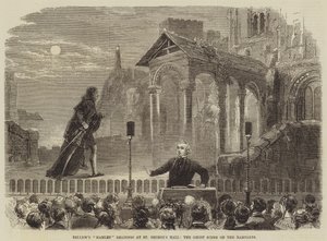 Bellews Hamlet-lezingen in St. Georges Hall, de spookscène op de wallen door David Henry Friston