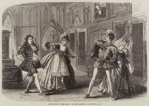 Scène uit Ages Ago, in de Gallery of Illustration door David Henry Friston