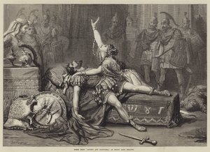 Scène uit Antony en Cleopatra, in het Drury Lane Theatre door David Henry Friston
