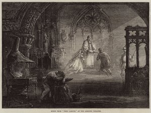 Scène uit Vrije Arbeid, in het Adelphi Theater door David Henry Friston