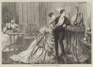 Scène uit Lady Flora, in het Court Theatre