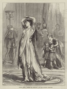 Scène uit Medea in Korinthe, in het Lyceum Theatre