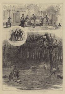 Scènes uit De Corsicaanse Broers, in het Lyceum Theater door David Henry Friston
