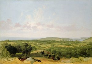 Uitzicht op Narragansett Bay, nabij Warwick, Rhode Island