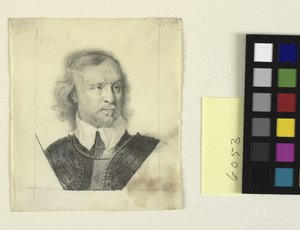 Hoofd- en schouderportret van Oliver Cromwell door David Loggan