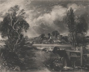 Een Sluis op de Stour, 1830 door David Lucas