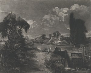 Een Sluis op de Stour, 1830 door David Lucas
