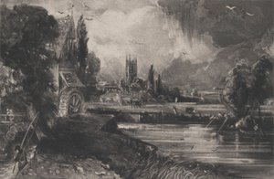 Een molen, 1832 door David Lucas