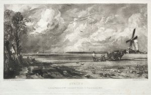 Verschillende Onderwerpen van Landschap, Kenmerkend voor Engels Landschap uit Schilderijen van John Constable, R.A.: Lente. Een Molen op een Gemeente. Hagelbuien. East Bergholt, Suffolk