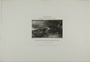 Vignet bij het Engelse landschap van Mr. Constable. Hampstead Heath Middlesex. Ut Umbra sic Vita door David Lucas
