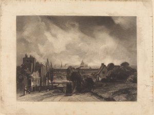 Cottages van Sir Richard Steele door David Lucas after John Constable