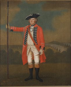 Portret van een Britse infanterieofficier, ca. 1740-50