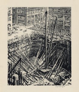 Een opgraving in Manhattan