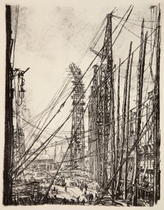 Een scheepswerf, illustratie uit 
