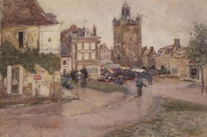 Marktdag in Genilly, Frankrijk