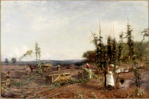 Middagpauze in de Hopvelden, 1889 door David Murray
