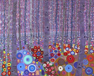 Het bos van Klimt, 2010 (acrylverf op doek)