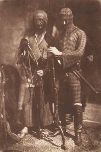 Afghaans of Circassisch harnas,1843 (foto) door David Octavius Hill