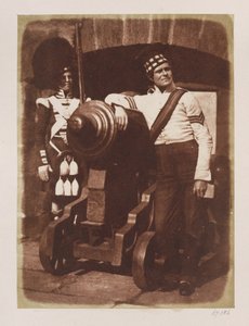 Artillerist en Hooglander, Edinburgh Castle door David Octavius Hill