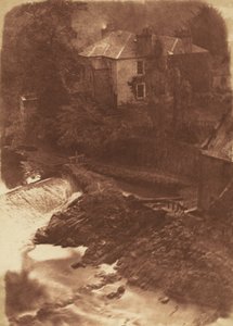 Colinton Manse en stuw, met rechts een deel van de oude molen, 1846 (foto)