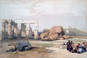 Fragmenten van de Grote Kolossen, bij het Memnonium