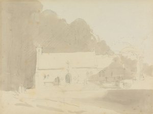 Een plattelandskerk door David Roberts
