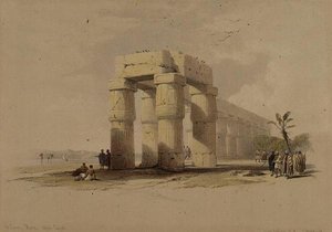 In Luxor, Thebe, Opper-Egypte, uit 