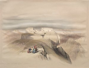 Christelijke en Mohammedaanse Kapellen op de Top van de Sinaï door David Roberts