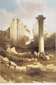 Egypte, Zuilenhal van de tempel van Karnak door David Roberts