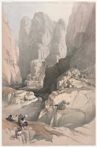 Ingang naar Petra, het Theater, 1839
