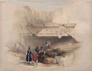 Ingang van de graven van de koningen, Jeruzalem, 1839 door David Roberts