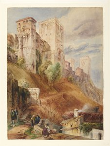 Het fort van het Alhambra door David Roberts