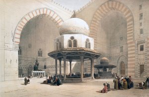 Interieur van de moskee van de Sultan al-Ghuri, Caïro, Egypte, 19e eeuw door David Roberts