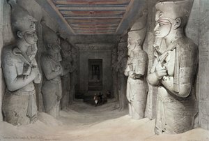 Interieur van de Tempel van Aboo Simbel, uit 