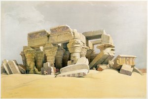 Ruïnes van de Tempel van Kom Ombo, Egypte door David Roberts