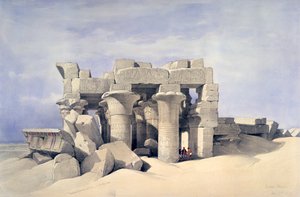 Tempel van Sobek en Haroeris in Kom Ombo, 19e eeuw door David Roberts