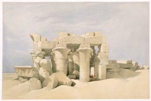 Tempel van Sobek en Horus in Kom Ombo, Egypte, 19e eeuw door David Roberts