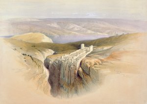 De Dode Zee kijkend naar Moab, 4 april 1839, plaat 50 uit Volume II van 