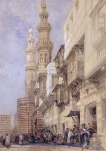 De poort van Metwaley, Caïro, 1838 door David Roberts
