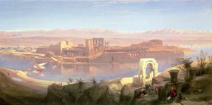 Het eiland Philae, Nubië door David Roberts