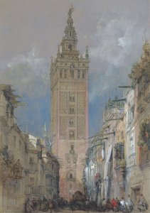 De Moorse toren in Sevilla, genaamd de Giralda, Spanje