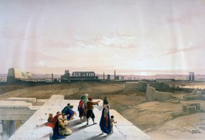 De ruïnes van Karnak vanuit het westen, 19e eeuw