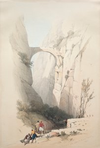 Triomfboog over de kloof die naar Petra leidt, 1839 door David Roberts