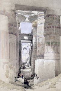 Uitzicht door de Zuilenhal, Karnak, uit Egypte en Nubië, Vol.1 door David Roberts