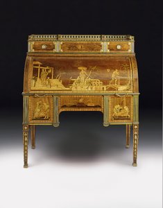 Mechanische cilinderbureau, de monturen toegeschreven aan Francois Redmond, ca. 1777-80