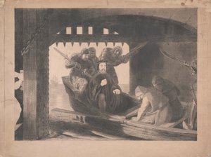 Hertog van Gloucester meegenomen naar de Waterpoort van Calais, 1380 door David Scott