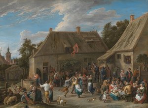 Boerenkermis. Circa 1665 door David Teniers the Elder