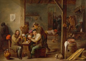 Tafereel in een Herberg door David Teniers the Younger