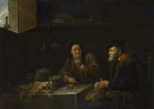 De gelijkenis van de rijke dwaas, 1648 door David Teniers the Younger